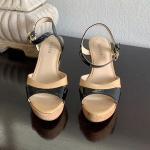 Guess wedge heels hardly worn in size 8.
